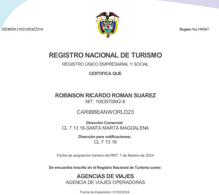 Registro Nacional De Turismo